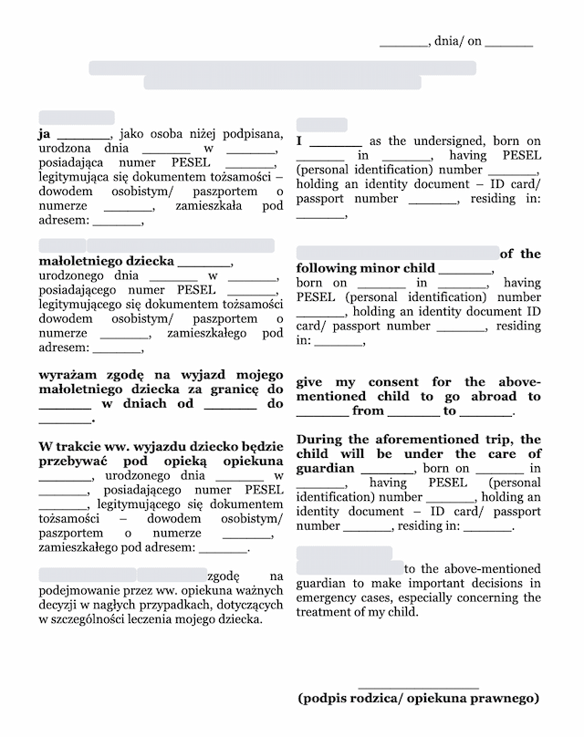 Zgoda Na Wyjazd Dziecka Za Granic Do Pobrania W PDF I WORD Zgoda Na Wyjazd Dziecka Za Granic Do Pobrania W PDF I WORD